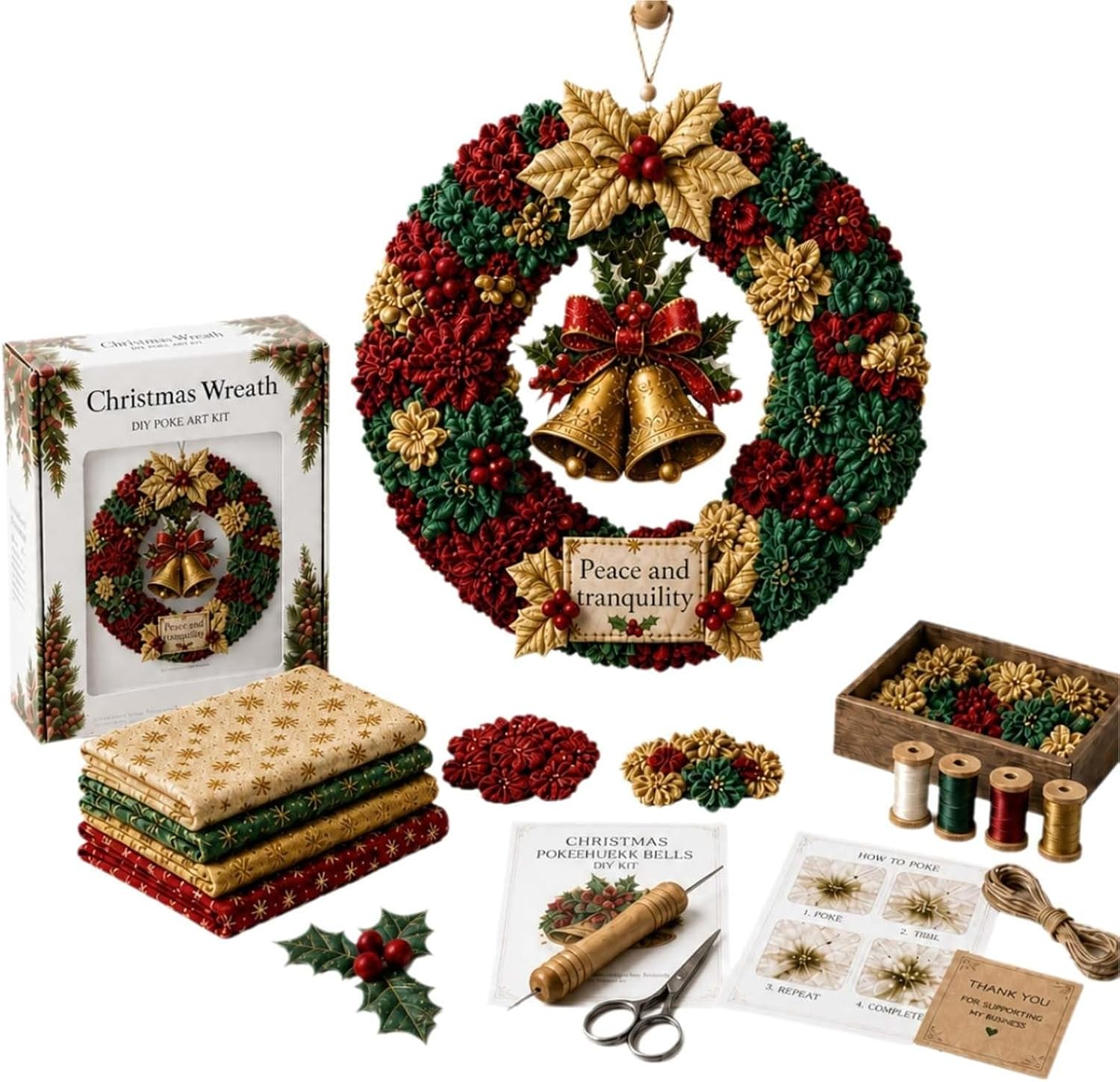 Art Crafting - Kit DIY de Corona Navideña 3D