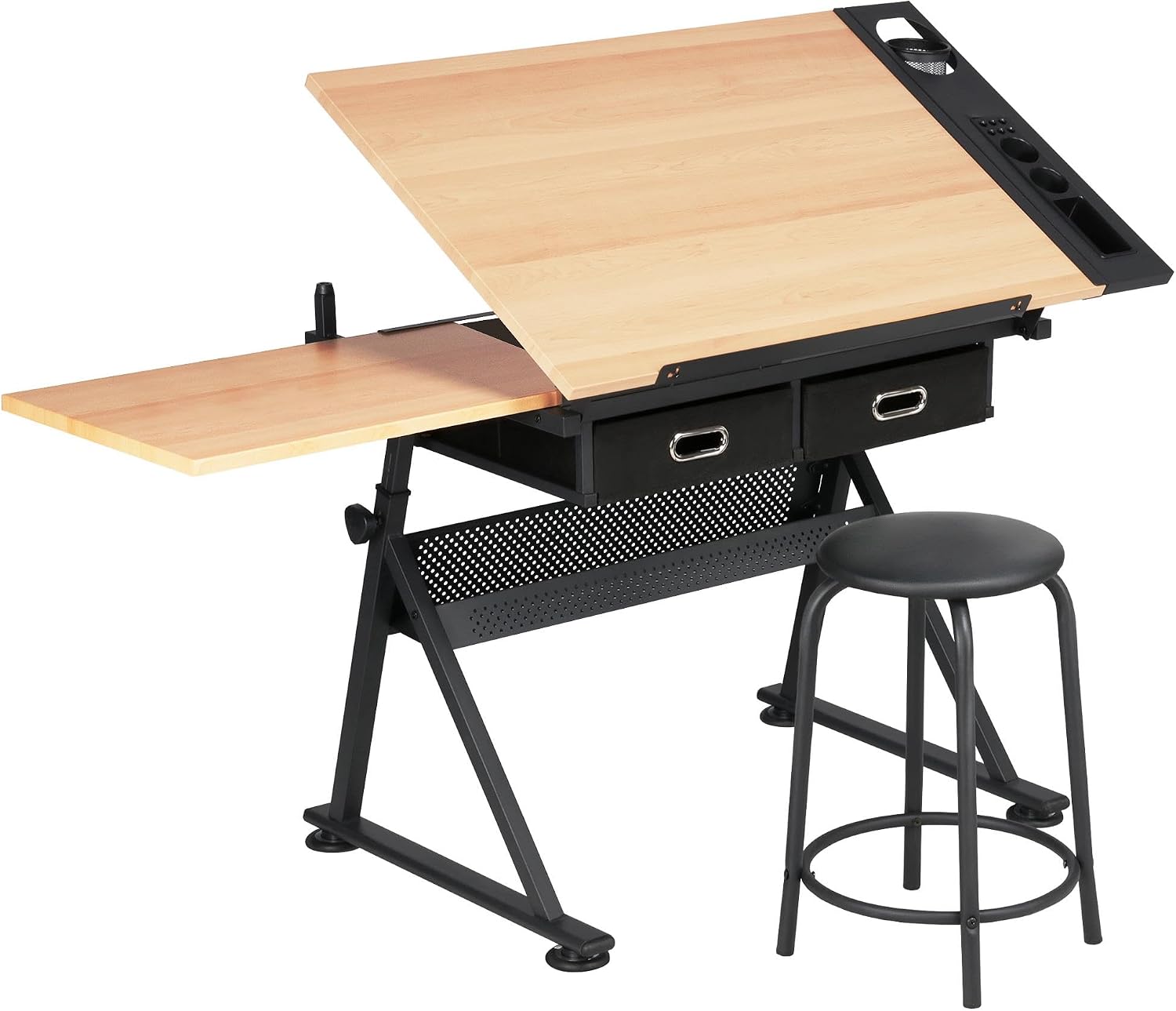 Art Crafting - Mesa de dibujo ajustable con taburete