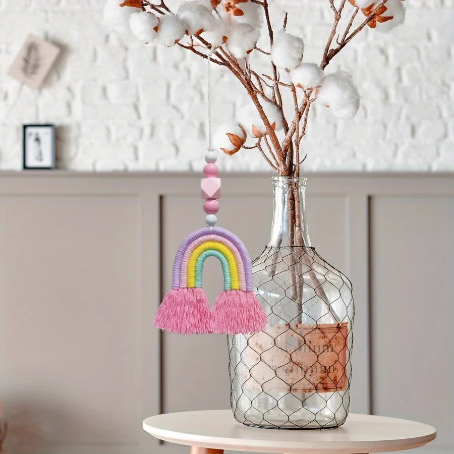 Art And Craft For Nursery - Campanas de viento de arcoíris rosa,