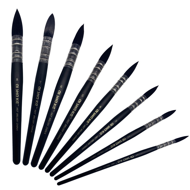 Gouache Paint Set - Pinceles redondos de nailon para pintura