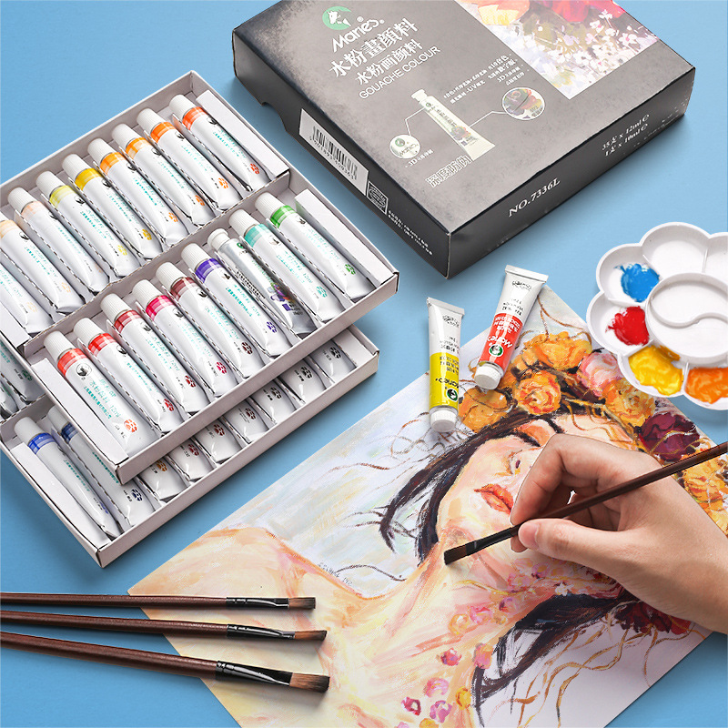 Gouache Paint Set - Maries Juego de pintura Gouache 24