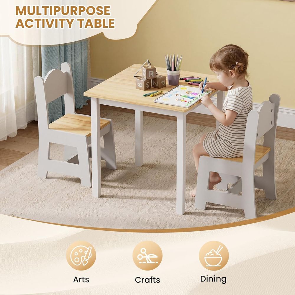 Mesa y 2 sillas para niños, ju - Art And Craft For Nursery reseña y precio