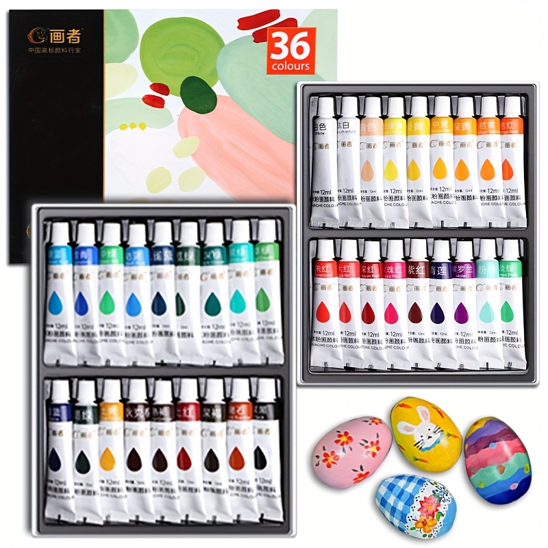 Juego de pintura Gouache, 36 c - Gouache Paint Set reseña y precio