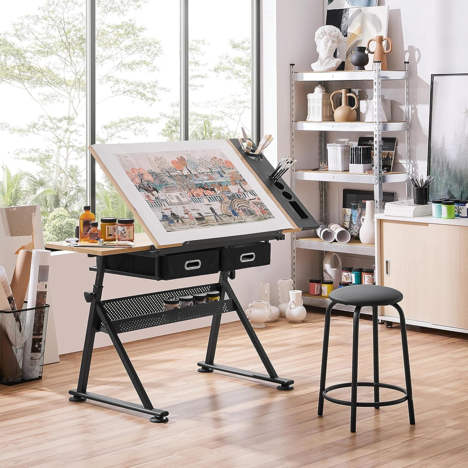 Mesa de dibujo ajustable con t - Art Crafting reseña y precio
