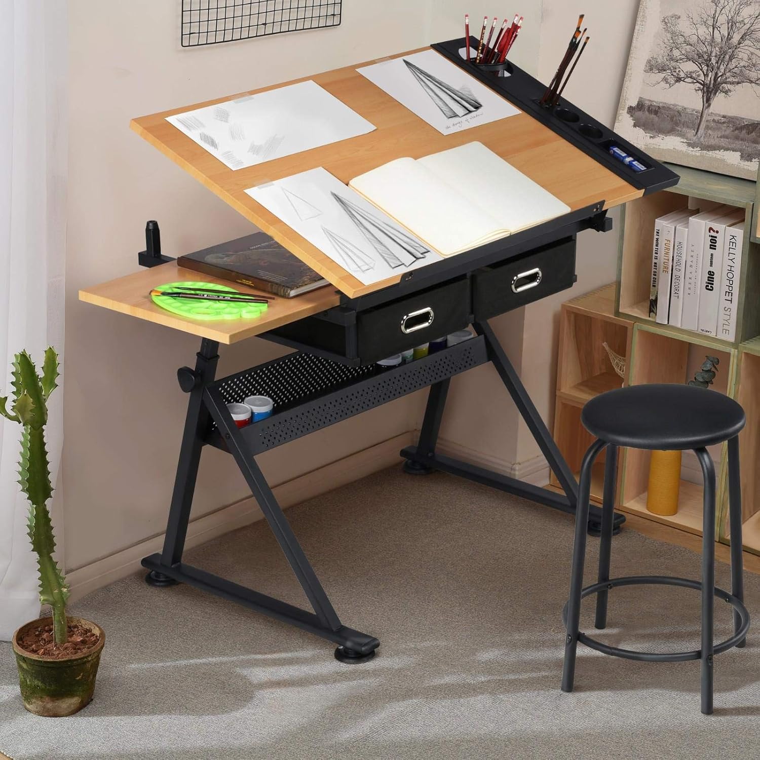 Mesa de dibujo ajustable con t - Art Crafting reseña y precio