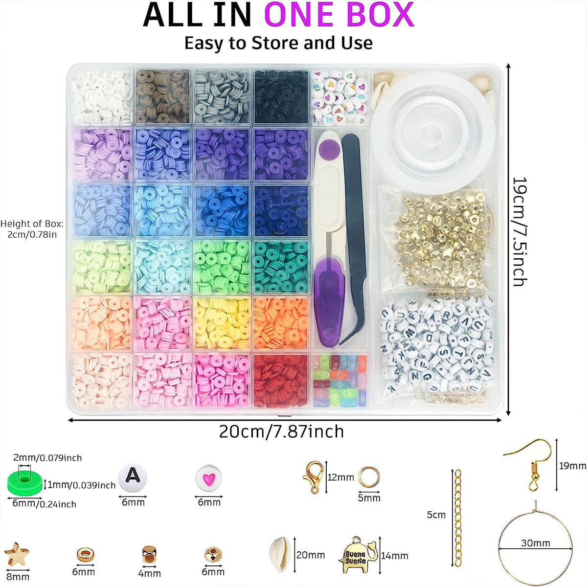 6000 Uds. Cuentas redondas pla - Polymer Clay Set reseña y precio