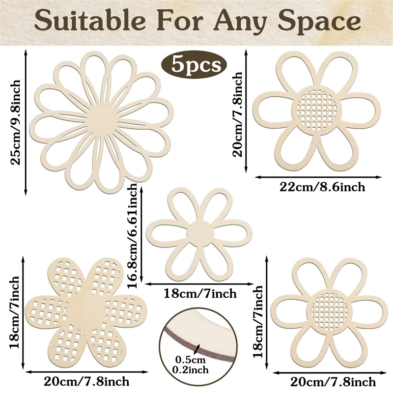 Juego de 5 Adornos de Pared de - Art And Craft For Nursery reseña y precio