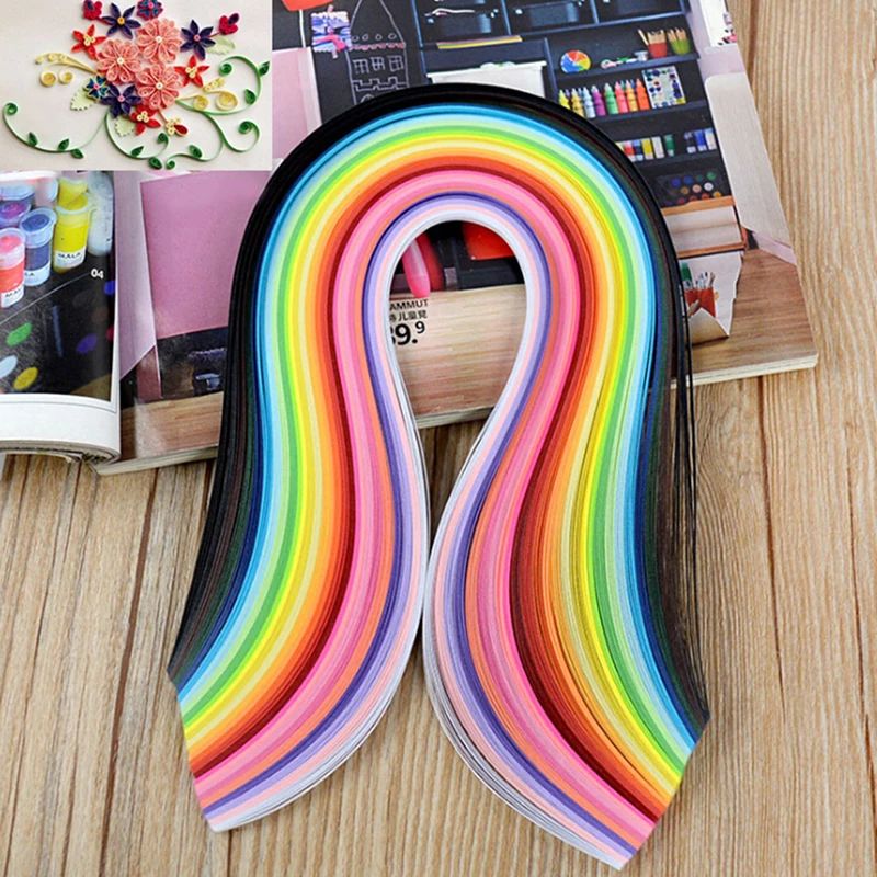 600 Tiras de Papel Arcoíris pa - Art Quilling Craft reseña y precio