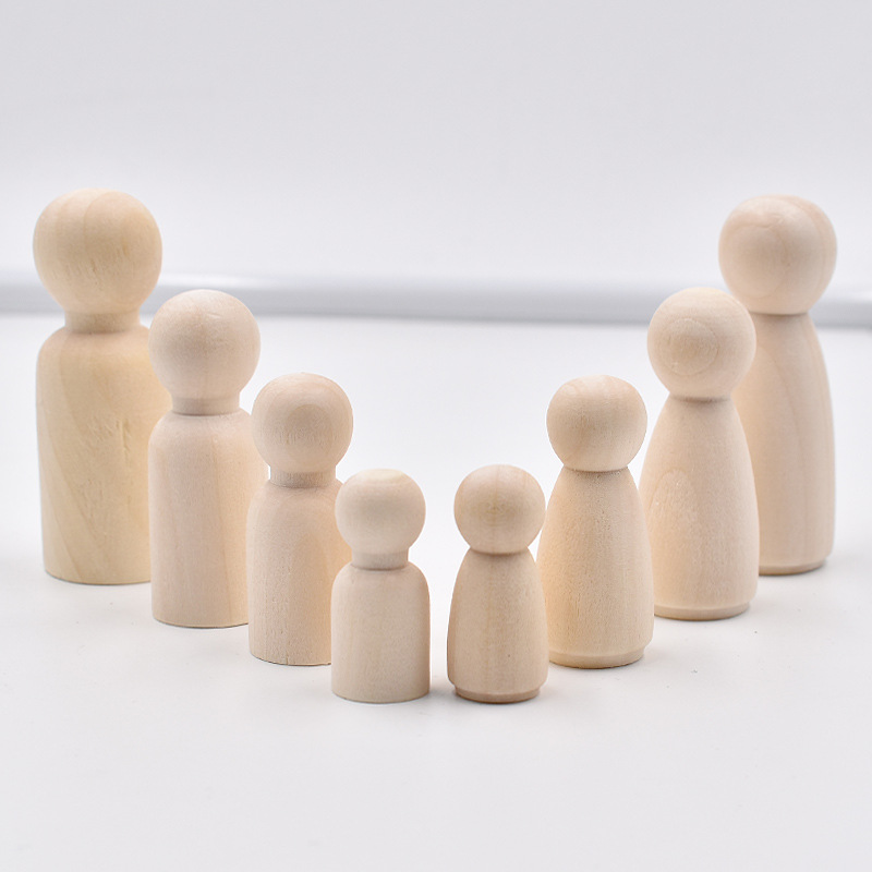 5 Muñecos de Madera sin Acabad - Art And Craft For Nursery reseña y precio