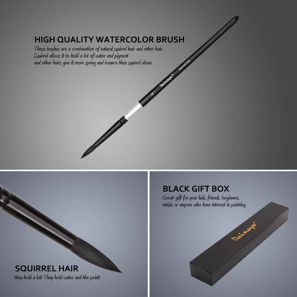 Dainayw 4 cepillos pelo ardill - Gouache Paint Set reseña y precio