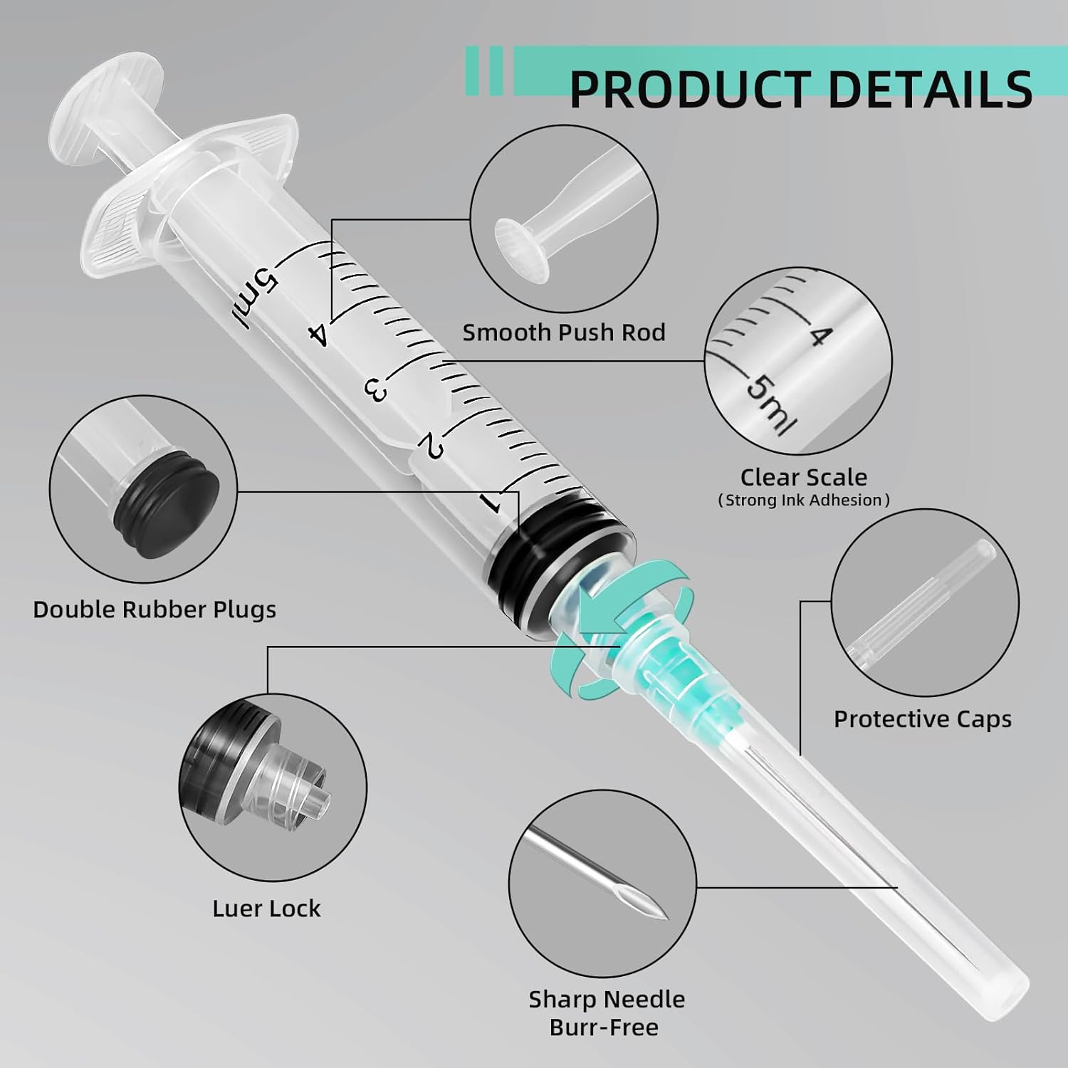 Jeringa Luer Lock de 5 ml, ade - Art Craft Things reseña y precio